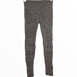 One Step Up Leggings Ribbed High Rise Two Tone Heather Brown Cream S/M